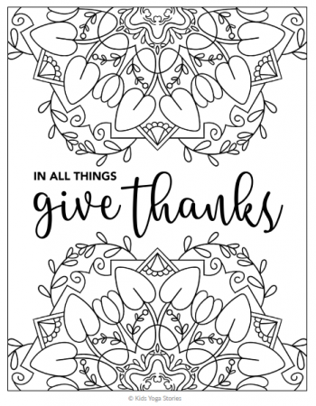 Coloring Pages for Kids - Gratitude & Kindness – Kids Yoga Stories