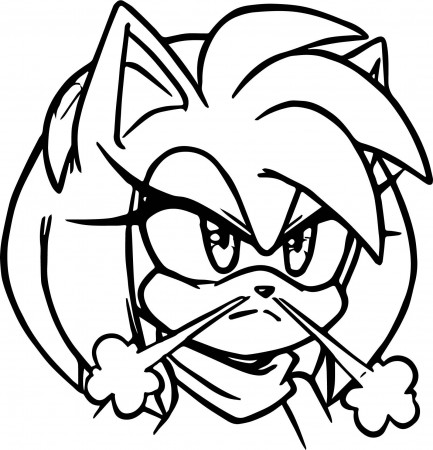 Angry Face Amy Rose Coloring Page - Wecoloringpage.com | Rose coloring pages,  Amy rose, Coloring pages