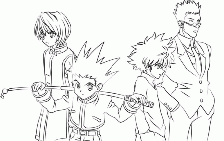 Kurapika, Gon, Killua and Leorio Coloring Pages - Hunter x Hunter Coloring  Pages - Coloring Pages For Kids And Adults