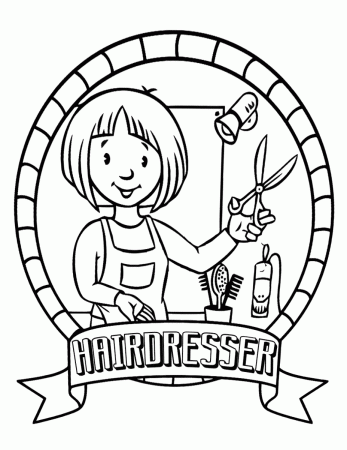 Hairdresser coloring pages | Coloring pages to download and print