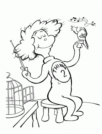 Cat And Hat Coloring Pages - Coloring Pages For All Ages