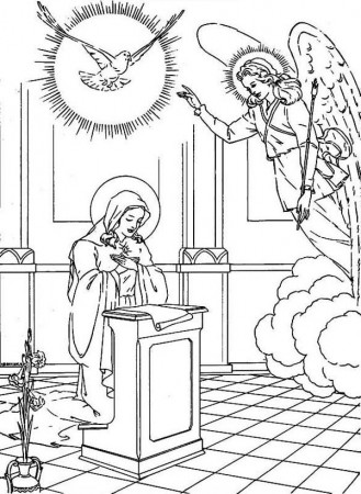 Virgin Mary Coloring Pictures - Coloring Pages for Kids and for Adults