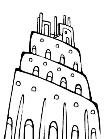 Scared People in Daylight in Tower of Babel Coloring Page: Scared ...