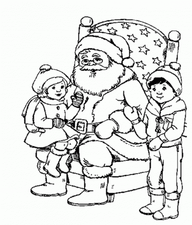 Father Christmas Coloring Pages To Print - High Quality Coloring Pages