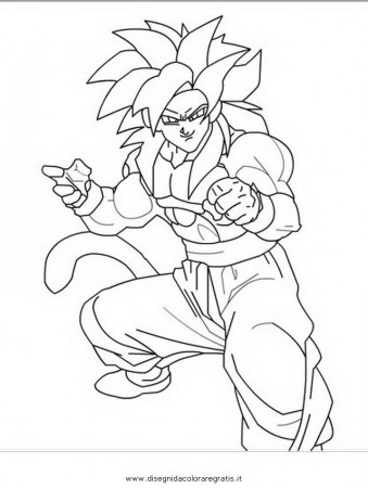 Goku Ssj4 - Coloring Pages for Kids and for Adults