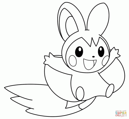 Emolga Pokemon coloring page | Free Printable Coloring Pages