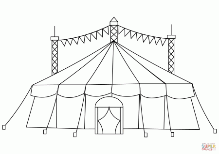 Circus Tent coloring page | Free Printable Coloring Pages