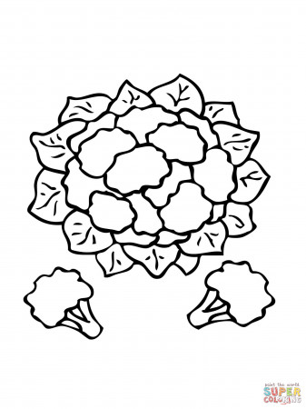 Cauliflower coloring page | Free Printable Coloring Pages