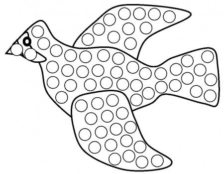 Bird Dot Marker Coloring Page - Free Printable Coloring Pages for Kids