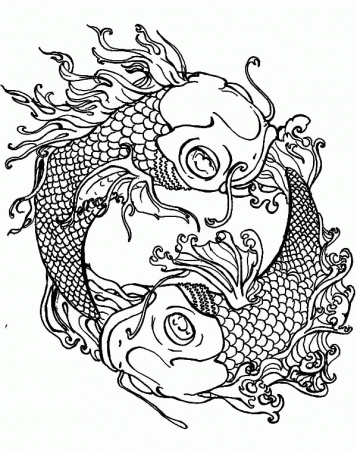 yin and yang coloring pages for adults - Clip Art Library