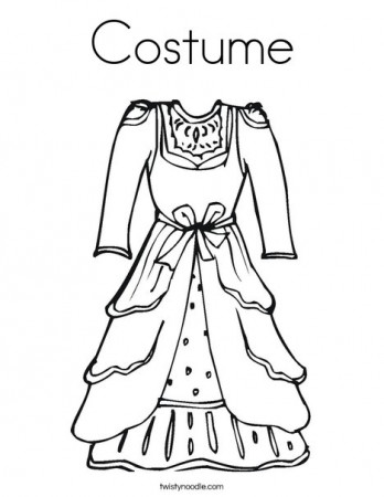 Costume Coloring Page - Twisty Noodle