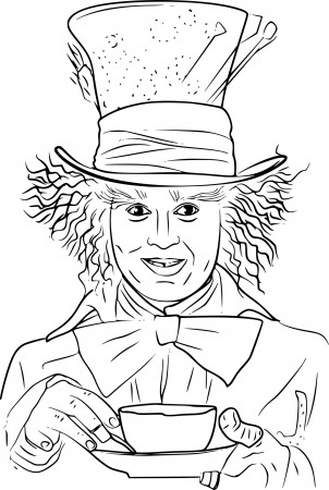 Mad Hatter coloring page - free printable coloring pages on coloori.com