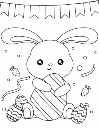 6 Free Coloring Pages for Easter | Easter Bunny | Printable | PDF