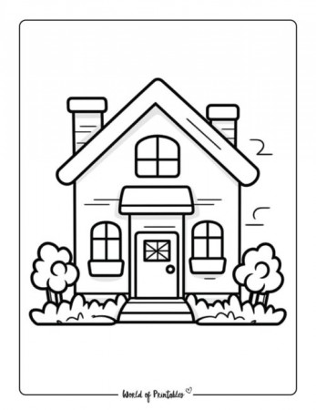 House Coloring Pages For Kids & Adults ...