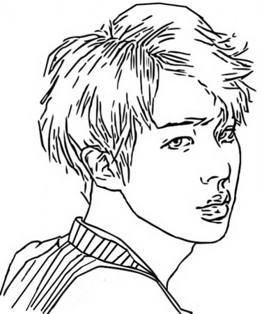 Jin in BTS coloring page - Download ...