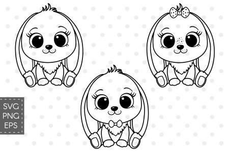 Bunny SVG, Cute Little Baby Animals ...