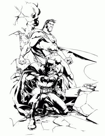 Dc Comics Superhero Batman And Superman Coloring Page