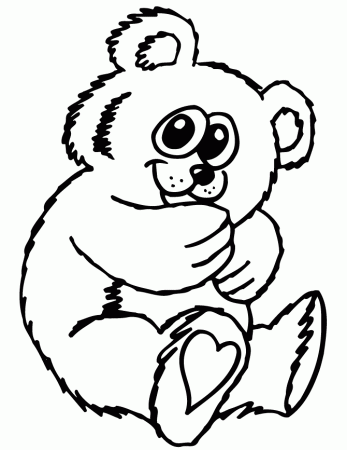 Teddy Bear Face Coloring Page | Free Printable Coloring Pages 