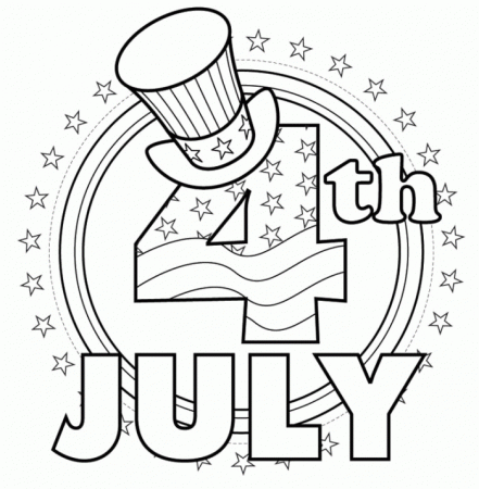 American Happy 4th Of July Coloring Pages - Fourth Of July 