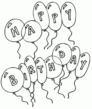 Happy Birthday Coloring Pages Free Printable Download For Kids 