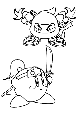 Kirby Fight Coloring Pages