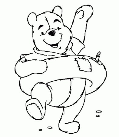 Baby pooh bear Colouring Pages