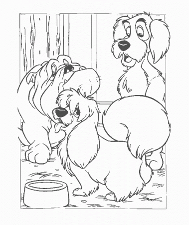 Lady and the tramp coloring pages | Lady and the Tramp