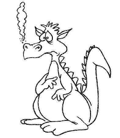 Dragon Coloring Pages Free : Halloween Dragon Coloring Prints 