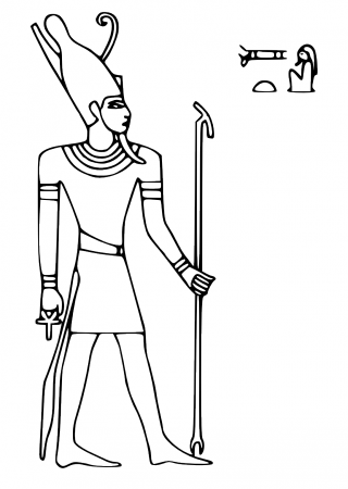 Pharaoh Coloring Pages Egyptian God Egyptian Gods Coloring Pages 