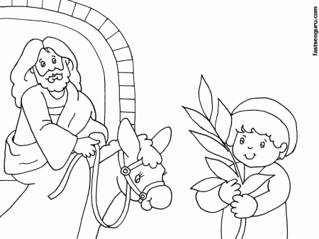 Free Coloring Pages Palm Sunday 156 | Free Printable Coloring Pages