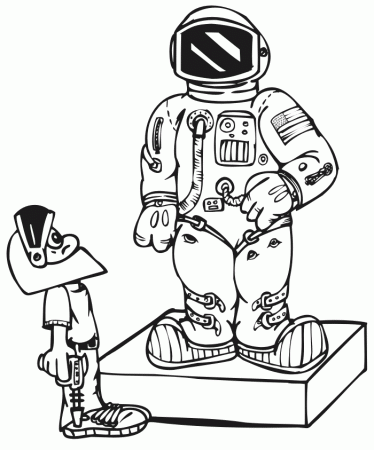Astronaut Coloring Page | Astronaut Suit In Museum