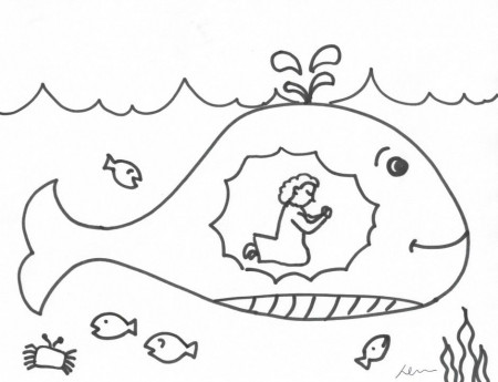 Jonah And The Big Fish Coloring Page KidzMatter Pro 223062 Jonah 