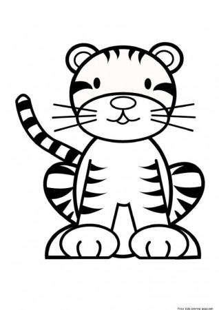 printable baby tiger coloring pages for kids - Free Printable 