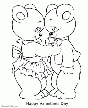 valentine bear coloring pages