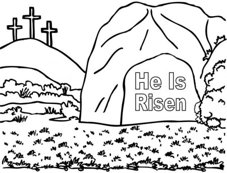 He Is Risen- Coloring Page « Crafting The Word Of God | Godinterest
