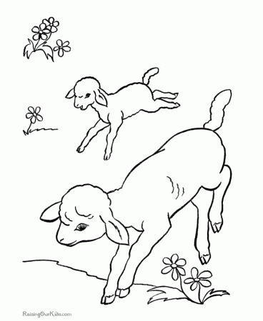 Coloring page of Easter lamb - 011
