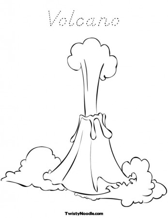 Coloring Pages Volcanoes Cake Ideas and Designs