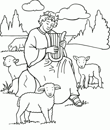 David shepherd | Bible coloring pages