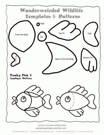 Fish Sewing Patterns, Fish Applique & Stuffed Animal Patterns of Fish