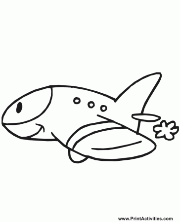 Airplane Coloring Page | Passenger Jet