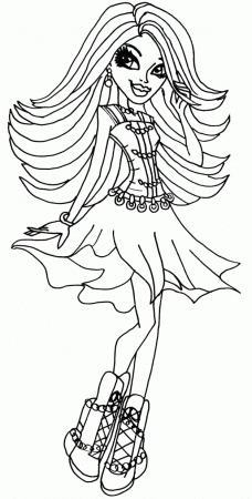Monster High Spectra Vondergeist Hold The Hair Coloring Pages 