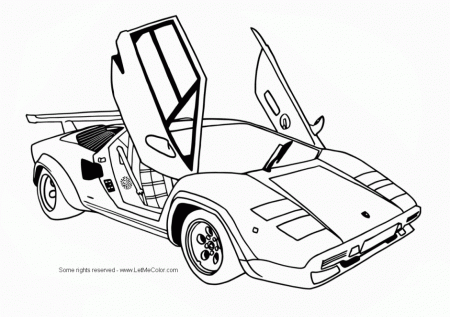 Handsome Rugged Lamborghini Coloring Pages Cars Free Fast Car 
