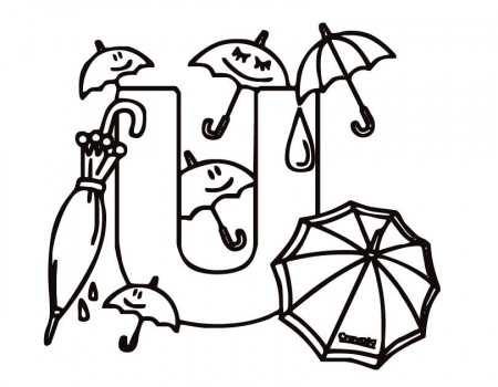 Printable Letter U (Kiddy) coloring page from FreshColoring.