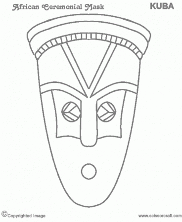 African Mask Coloring Pages African Tribal Mask Coloring Pages 