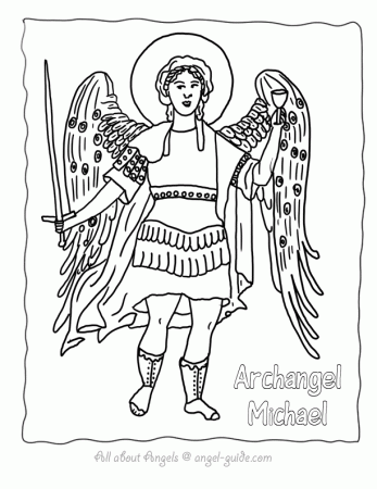 St Michael Archangel Pictures to Color, Archangel Michael Angel 