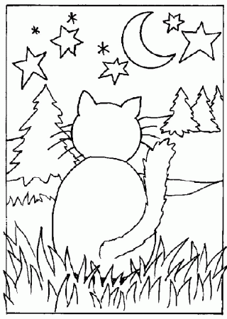 Cat Coloring pages to print for kids | Coloring Pages