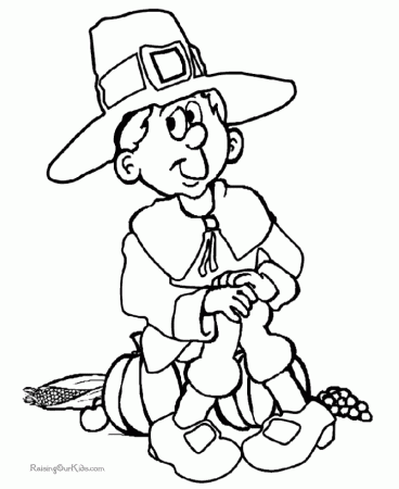 Kid Thanksgiving coloring pages 008