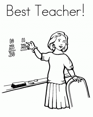 Beast Teacher Coloring Page For Kids - Teacher Coloring Pages 