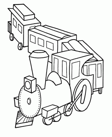 Train Passed A Tunnel Coloring Page | Kids Coloring Page