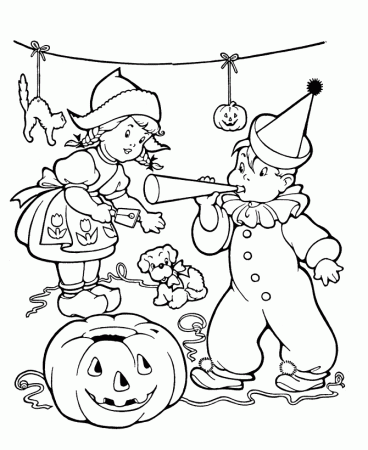Halloween Party Coloring Pages | Free Printable Halloween Coloring 